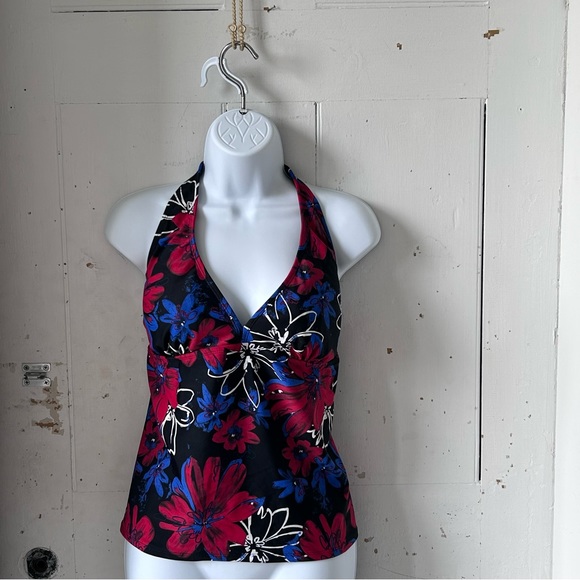 Catalina Floral Print Tankini Swim Top - Picture 3 of 10